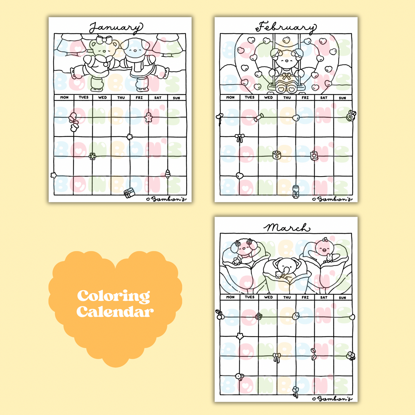 COLORING CALENDAR