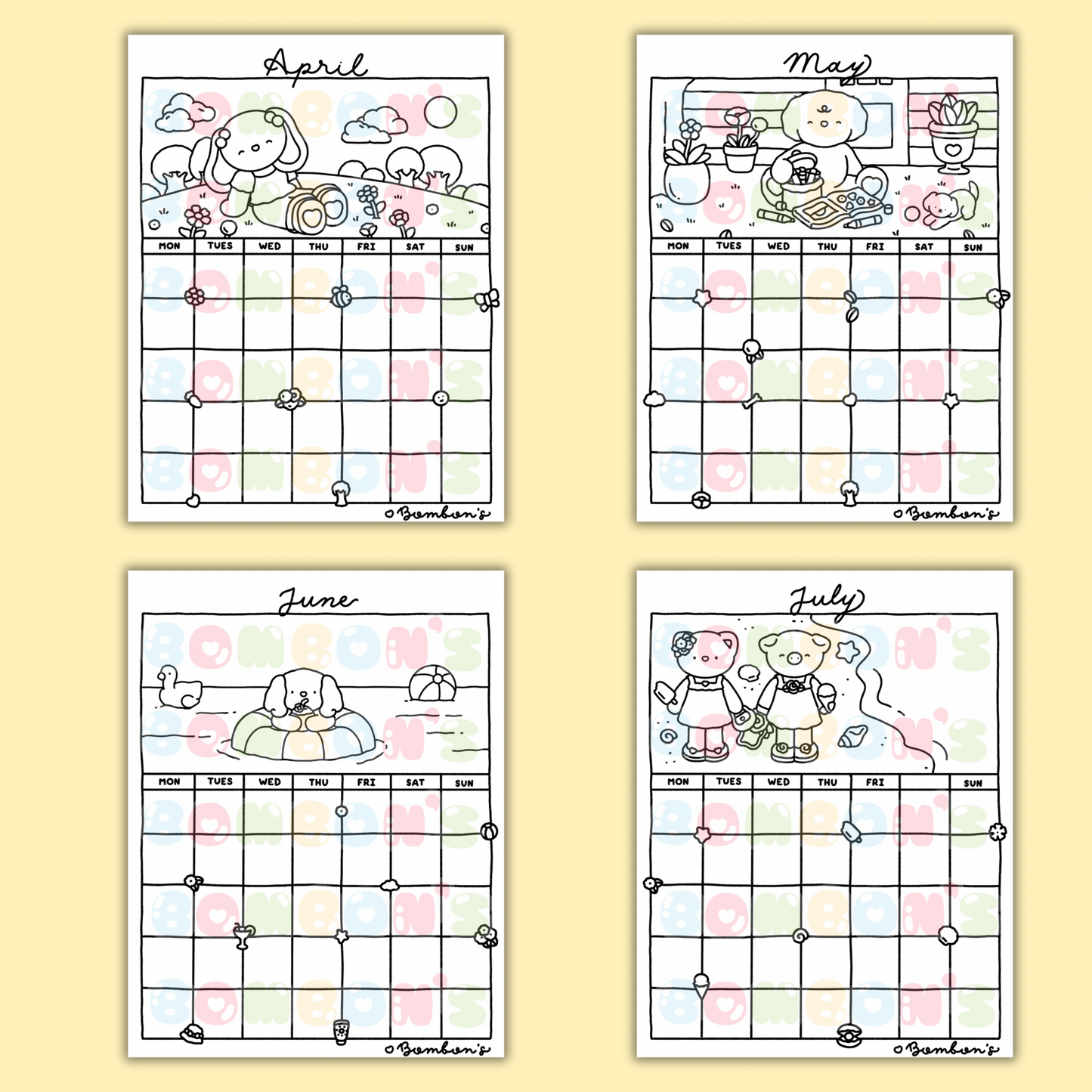 COLORING CALENDAR