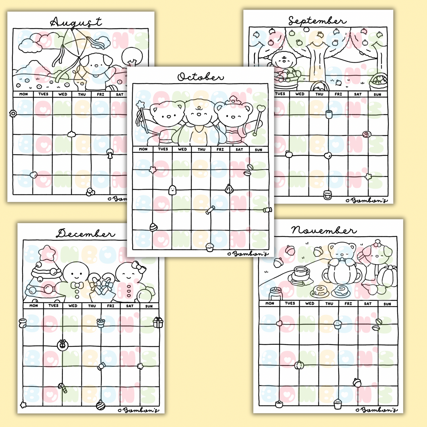 COLORING CALENDAR