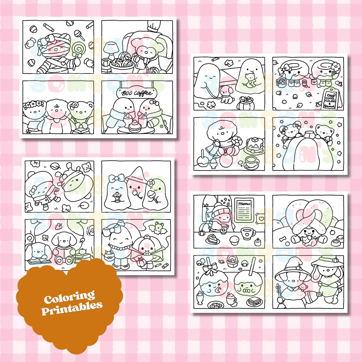 DIGITAL DOWNLOAD •FALL COLORING CARDS